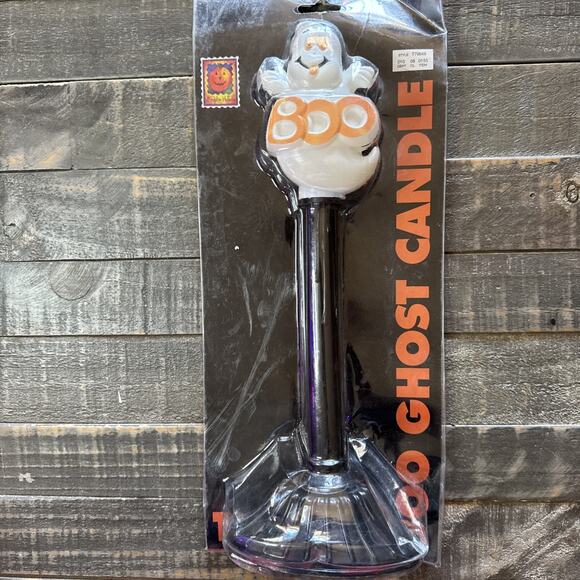 Vintage 1996 Halloween Ghost Ghoul Boo Blow Mold Candle Light Indoor Reflector - Picture 1 of 5